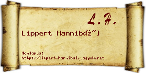 Lippert Hannibál névjegykártya